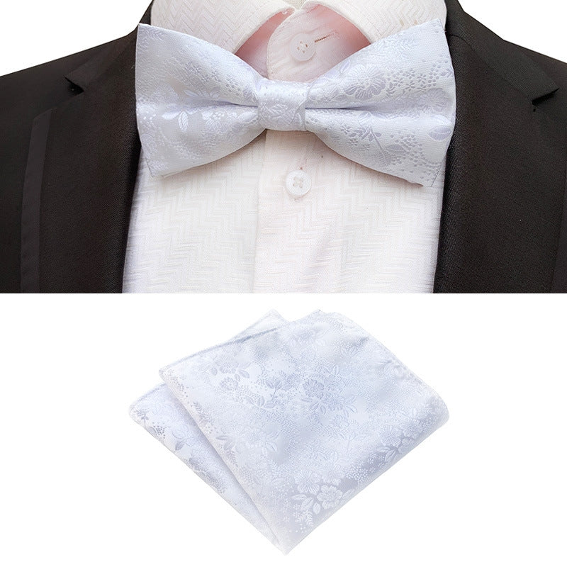 Men's bow tie and pocket square