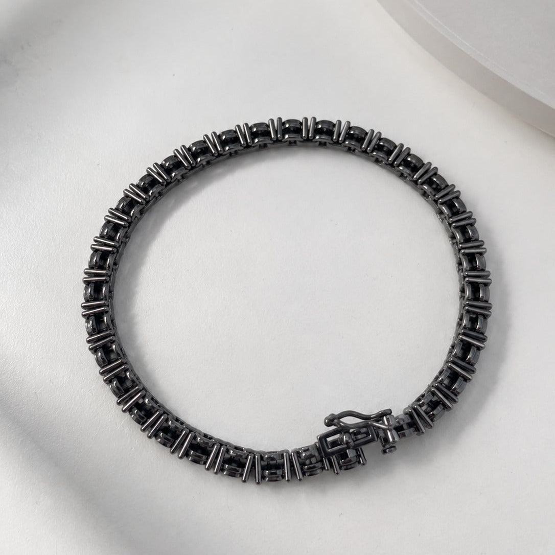 Black Matte Moissanite Tennis Bracelet (5mm)