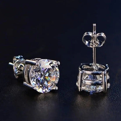 925 Sterling Silver Solitaire Stud (Gold) 1 piece