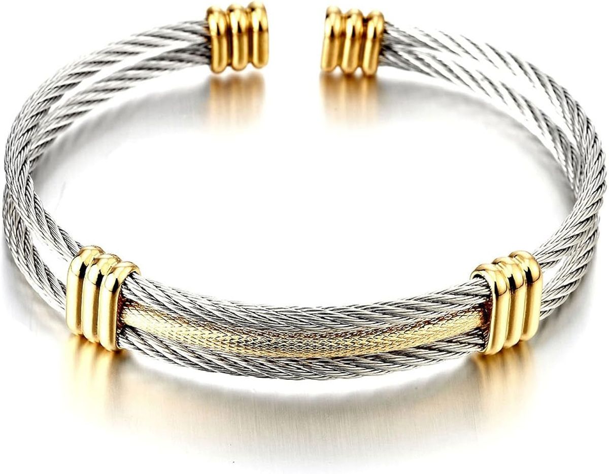 Twisted Titanium Steel Cable Cable Cuff