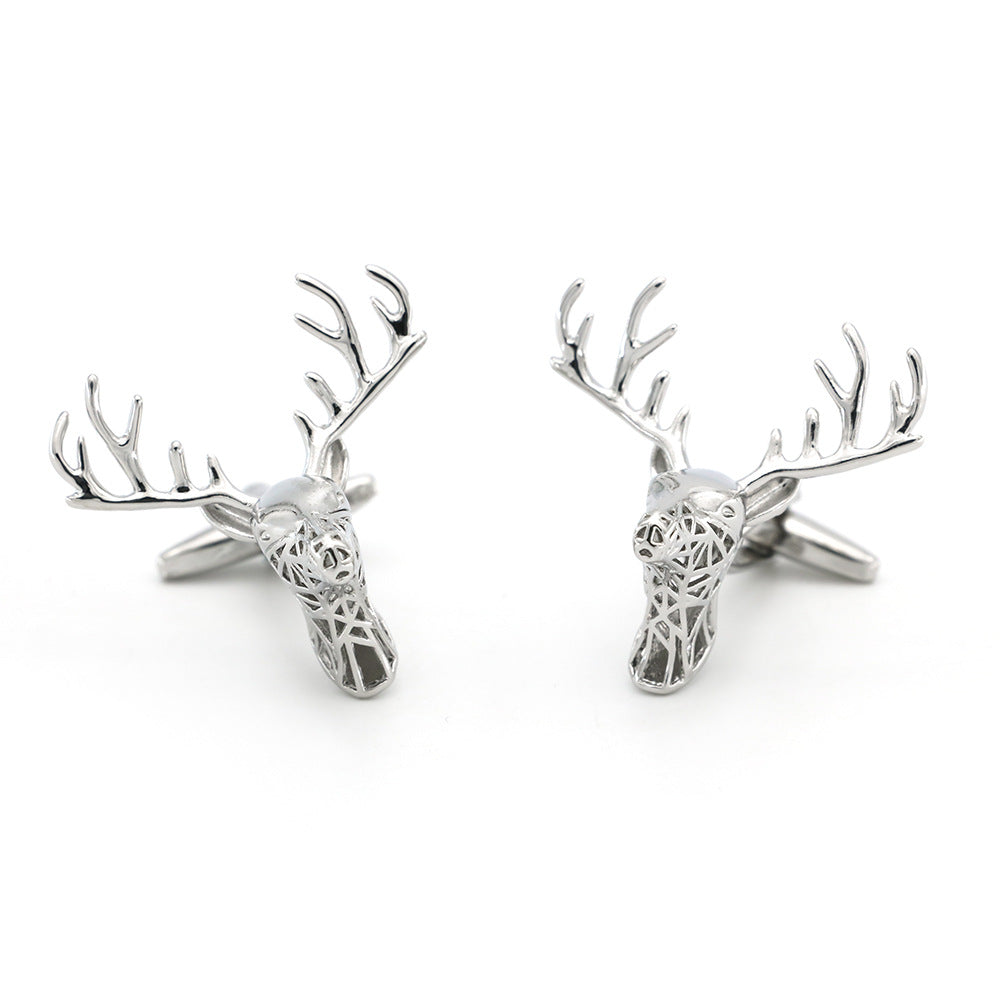 Deer Delights White Gold Cufflinks