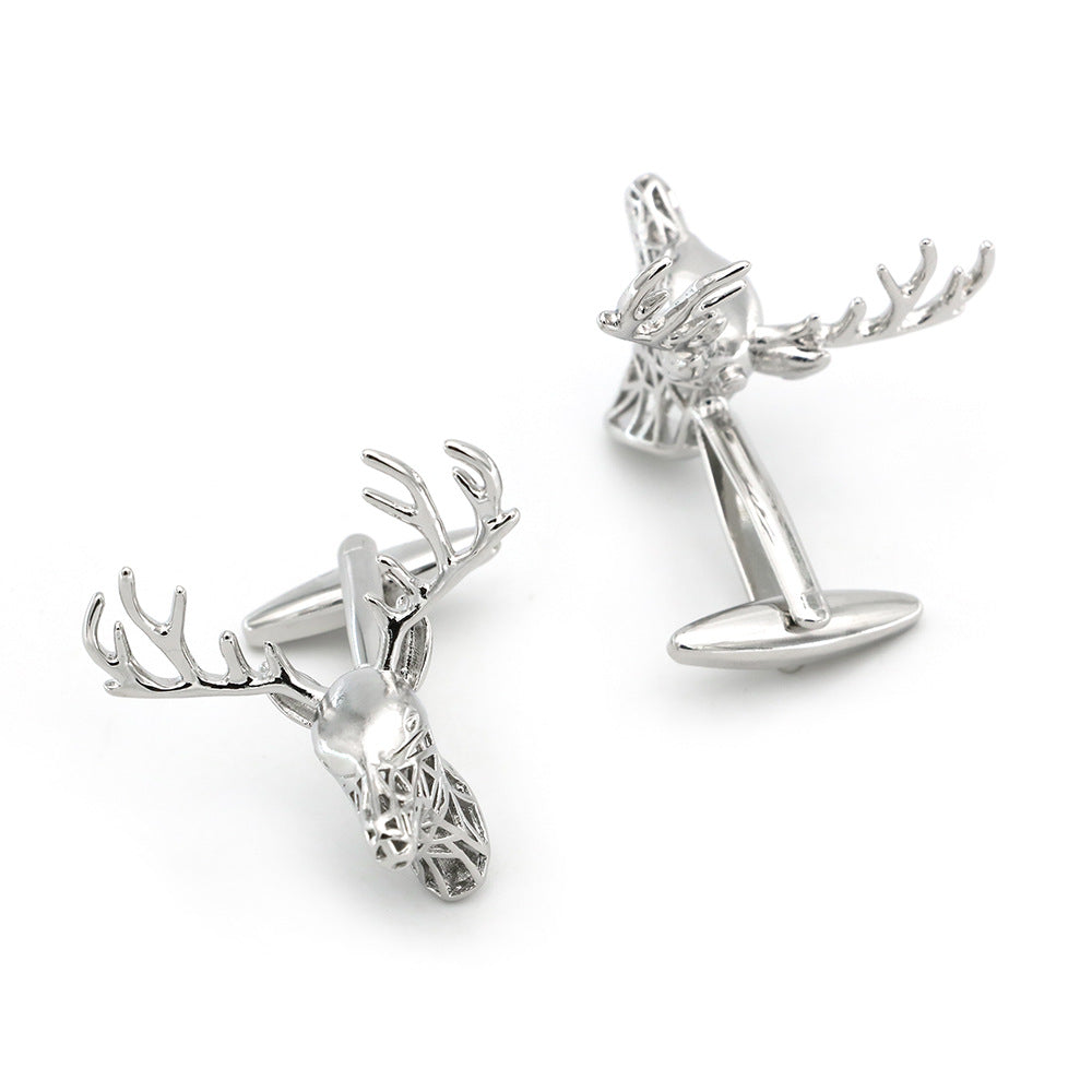 Deer Delights White Gold Cufflinks