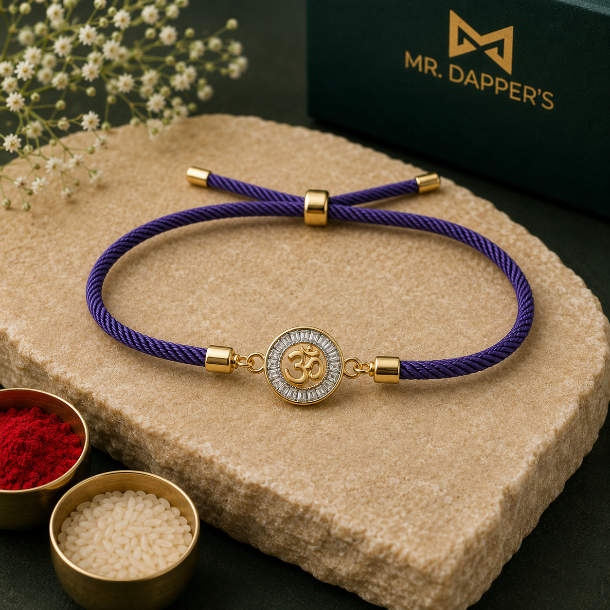 Om (ॐ) Rakhi  925 Sterling Silver | Hallmarked
