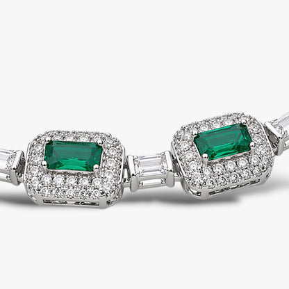 Royal Green | Men's Green Tennis Bracelet Zircon
