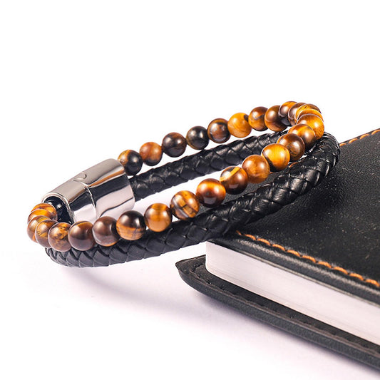"Handcrafted Rudraksh bracelet for men, featuring natural seeds for spiritual connection"