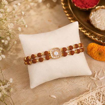 Heart Rudraksh Rakhi
