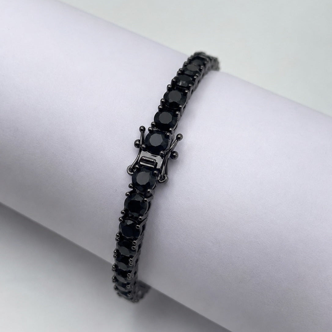 Black Matte Moissanite Tennis Bracelet (5mm)