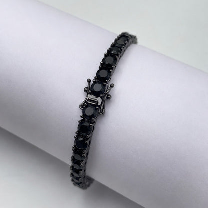 Black Matte Moissanite Tennis Bracelet (5mm)