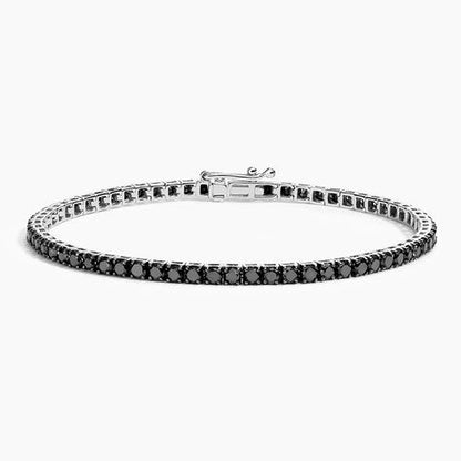 Black Moissanite Tennis Bracelet (4mm)